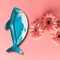 8 Count Shark Party Shark Shaped Paper Dessert Plates for Kids Birthday Under The Sea Theme